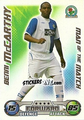 Sticker Benni McCarthy - English Premier League 2008-2009. Match Attax n. 368 - Topps