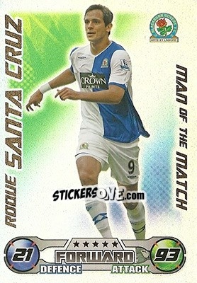 Sticker Roque Santa Cruz - English Premier League 2008-2009. Match Attax n. 369 - Topps