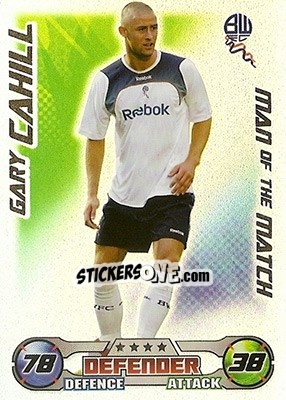 Sticker Gary Cahill - English Premier League 2008-2009. Match Attax - Topps