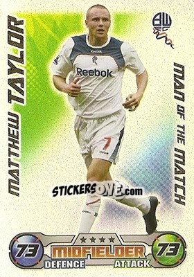 Sticker Matthew Taylor - English Premier League 2008-2009. Match Attax - Topps