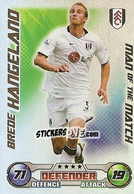 Sticker Brede Hangeland - English Premier League 2008-2009. Match Attax n. 379 - Topps