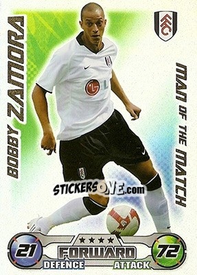 Cromo Bobby Zamora - English Premier League 2008-2009. Match Attax - Topps