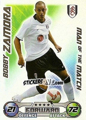Sticker Bobby Zamora - English Premier League 2008-2009. Match Attax n. 381 - Topps