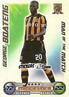 Cromo George Boateng - English Premier League 2008-2009. Match Attax n. 382 - Topps