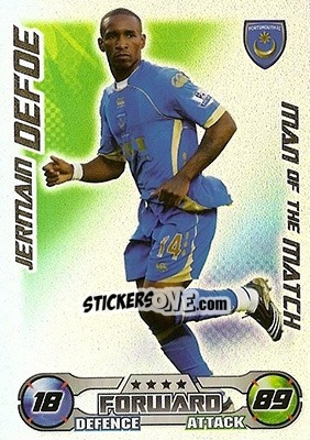Sticker Jermain Defoe - English Premier League 2008-2009. Match Attax n. 402 - Topps
