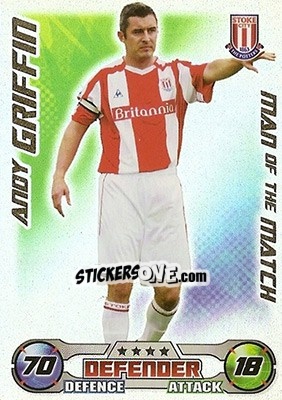 Sticker Andy Griffin - English Premier League 2008-2009. Match Attax n. 403 - Topps
