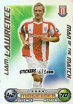 Sticker Liam Lawrence - English Premier League 2008-2009. Match Attax n. 404 - Topps