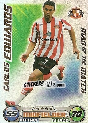 Sticker Carlos Edwards - English Premier League 2008-2009. Match Attax n. 407 - Topps