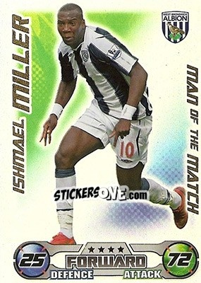 Figurina Ishmael Miller - English Premier League 2008-2009. Match Attax n. 414 - Topps