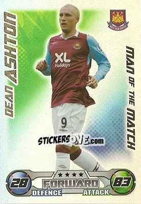 Sticker Dean Ashton - English Premier League 2008-2009. Match Attax - Topps