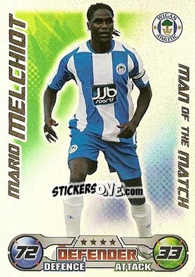 Sticker Mario Melchiot - English Premier League 2008-2009. Match Attax n. 418 - Topps