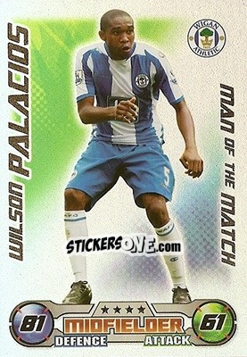 Sticker Wilson Palacios - English Premier League 2008-2009. Match Attax - Topps