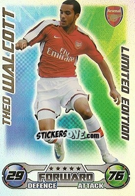 Sticker Theo Walcott - English Premier League 2008-2009. Match Attax n. LE1 - Topps