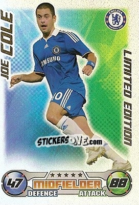 Sticker Joe Cole - English Premier League 2008-2009. Match Attax - Topps