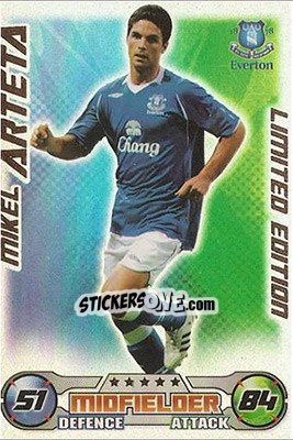 Sticker Mikel Arteta - English Premier League 2008-2009. Match Attax n. LE6 - Topps
