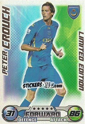 Sticker Peter Crouch - English Premier League 2008-2009. Match Attax n. LE15 - Topps