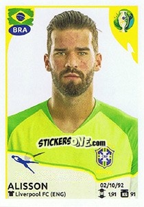 Sticker Alisson - CONMEBOL Copa América Brasil 2019 - Panini