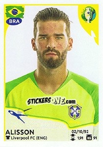 Figurina Alisson - CONMEBOL Copa América Brasil 2019 - Panini