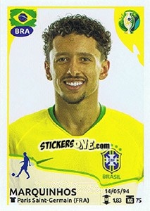 Sticker Marquinhos - CONMEBOL Copa América Brasil 2019 n. 22 - Panini