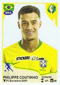 Figurina Philippe Coutinho - CONMEBOL Copa América Brasil 2019 - Panini