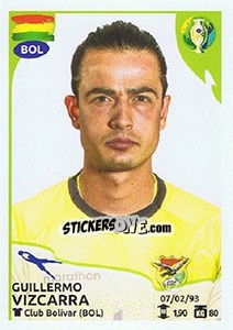 Sticker Guillermo Vizcarra - CONMEBOL Copa América Brasil 2019 - Panini