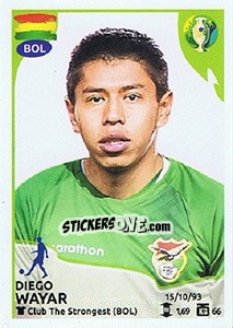 Cromo Diego Wayar - CONMEBOL Copa América Brasil 2019 - Panini