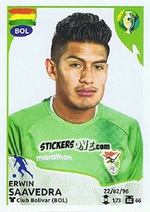 Figurina Erwin Saavedra - CONMEBOL Copa América Brasil 2019 - Panini