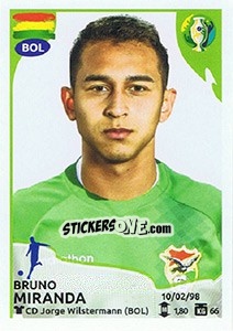 Cromo Bruno Miranda - CONMEBOL Copa América Brasil 2019 - Panini