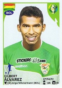 Sticker Gilbert Álvarez - CONMEBOL Copa América Brasil 2019 - Panini