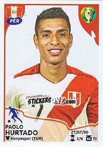 Sticker Paolo Hurtado - CONMEBOL Copa América Brasil 2019 - Panini