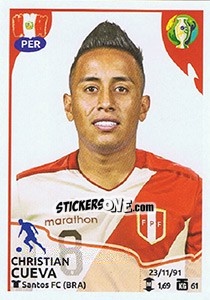 Sticker Christian Cueva - CONMEBOL Copa América Brasil 2019 - Panini