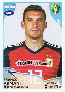 Figurina Franco Armani - CONMEBOL Copa América Brasil 2019 - Panini