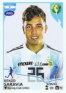 Cromo Renzo Saravia - CONMEBOL Copa América Brasil 2019 - Panini