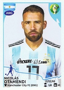 Figurina Nicolás Otamendi - CONMEBOL Copa América Brasil 2019 - Panini