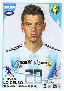 Figurina Giovani Lo Celso - CONMEBOL Copa América Brasil 2019 - Panini