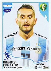 Figurina Roberto Pereyra - CONMEBOL Copa América Brasil 2019 - Panini