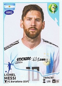 Sticker Lionel Messi - CONMEBOL Copa América Brasil 2019 - Panini