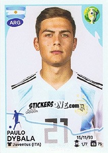 Sticker Paulo Dybala - CONMEBOL Copa América Brasil 2019 n. 147 - Panini