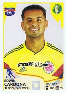 Sticker Edwin Cardona - CONMEBOL Copa América Brasil 2019 - Panini