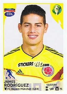 Cromo James Rodríguez - CONMEBOL Copa América Brasil 2019 - Panini