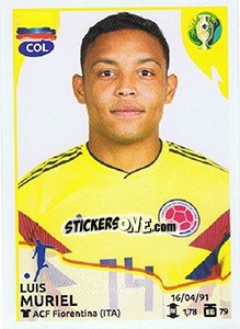 Figurina Luis Muriel - CONMEBOL Copa América Brasil 2019 - Panini