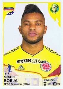 Cromo Miguel Borja - CONMEBOL Copa América Brasil 2019 - Panini