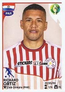 Sticker Richard Ortiz - CONMEBOL Copa América Brasil 2019 - Panini