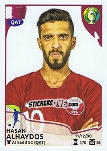 Cromo Hasan Alhaydos - CONMEBOL Copa América Brasil 2019 - Panini