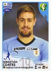 Cromo Sebastián Coates - CONMEBOL Copa América Brasil 2019 - Panini