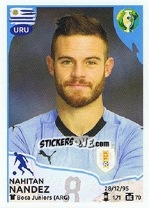 Cromo Nahitan Nandez - CONMEBOL Copa América Brasil 2019 - Panini