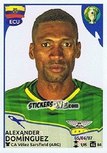 Cromo Alexander Domínguez - CONMEBOL Copa América Brasil 2019 - Panini