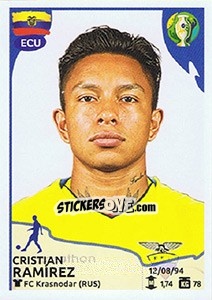 Sticker Cristian Ramírez - CONMEBOL Copa América Brasil 2019 - Panini