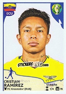 Figurina Cristian Ramírez - CONMEBOL Copa América Brasil 2019 - Panini