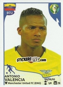 Cromo Antonio Valencia - CONMEBOL Copa América Brasil 2019 - Panini